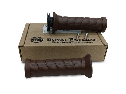 Genuine Royal Enfield Goan Classic 350 Handlebar Grip Brown Pair KXA00189