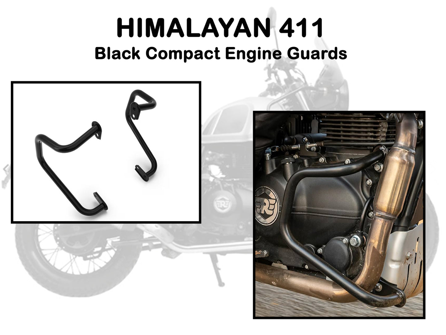 Genuine Royal Enfield Himalayan 411 Compact Engine Guard Black 1990204