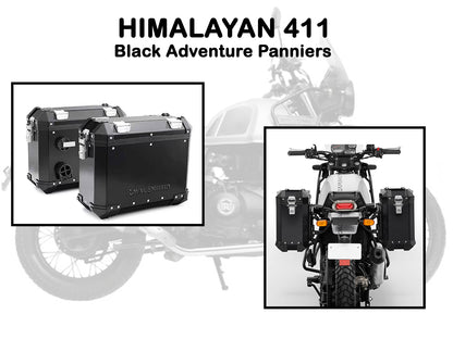 Genuine Royal Enfield Himalayan 411 Adventure Pannier Boxes Black 1990276