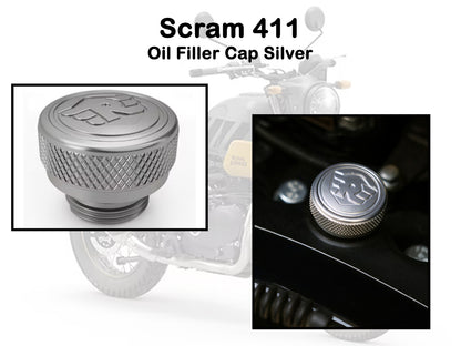 Genuine Royal Enfield Scram 411 Oil Filler Cap Silver 1990236