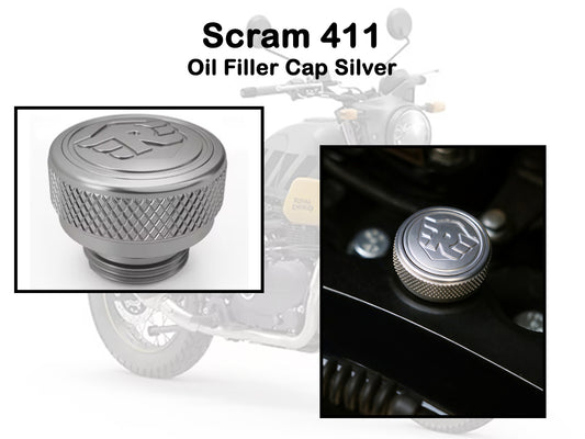 Genuine Royal Enfield Scram 411 Oil Filler Cap Silver 1990236
