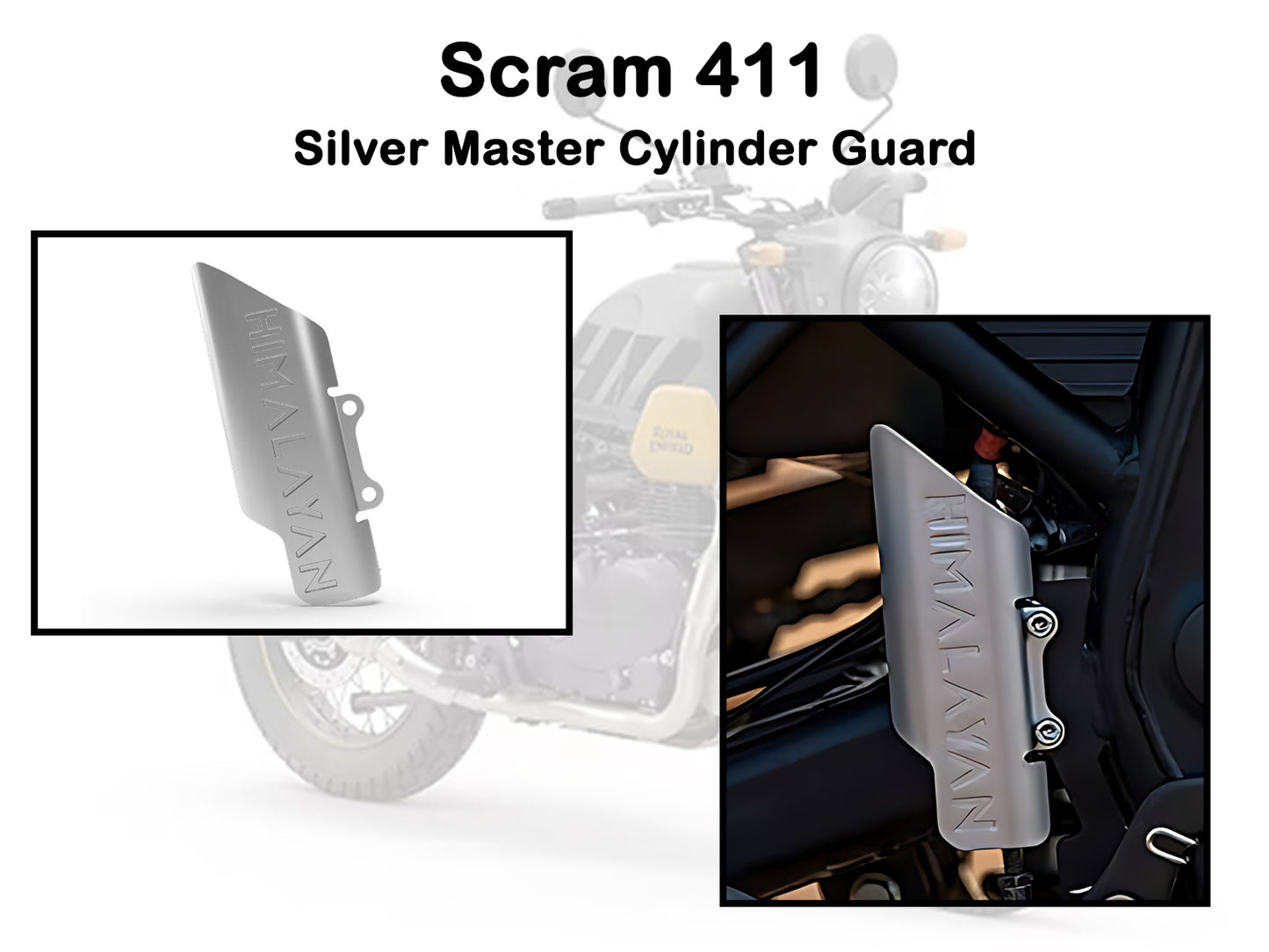 Genuine Royal Enfield Scram 411 Master Cylinder Guard Silver 1990219