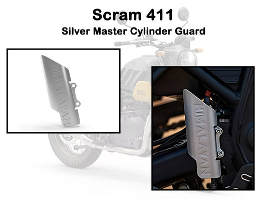 Genuine Royal Enfield Scram 411 Master Cylinder Guard Silver 1990219