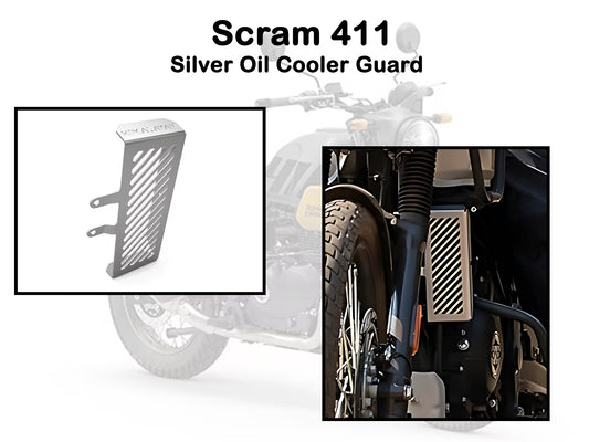 Genuine Royal Enfield Scram 411 Oil Cooler Guard Silver 1990216