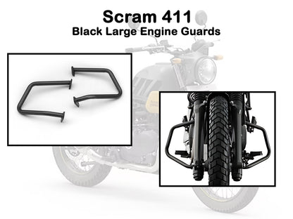 Genuine Royal Enfield Scram 411 Large Engine Guard Black 1990205
