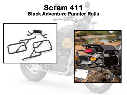 Genuine Royal Enfield Scram 411 Pannier Rails Black 1990259