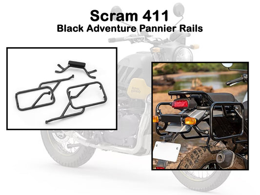 Genuine Royal Enfield Scram 411 Pannier Rails Black 1990259