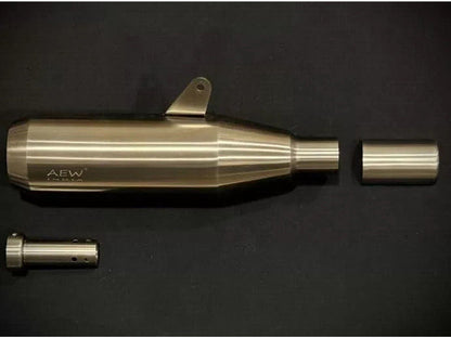 Fit For Royal Enfield Bear 650 AEW Exhaust Silencer Silver With Mid Pipe & Cat