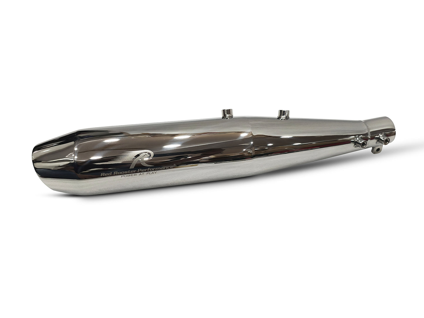 Fit For Royal Enfield Bear 650 Steller X Red Rooster Exhaust Silencer Polished