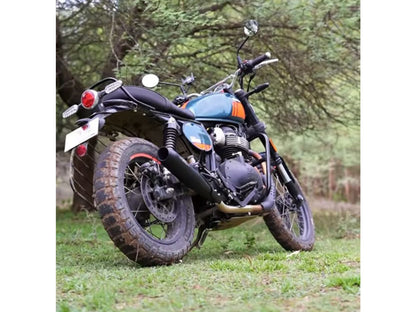 Fit For Royal Enfield Bear 650 Steller X Red Rooster Exhaust Silencer Black