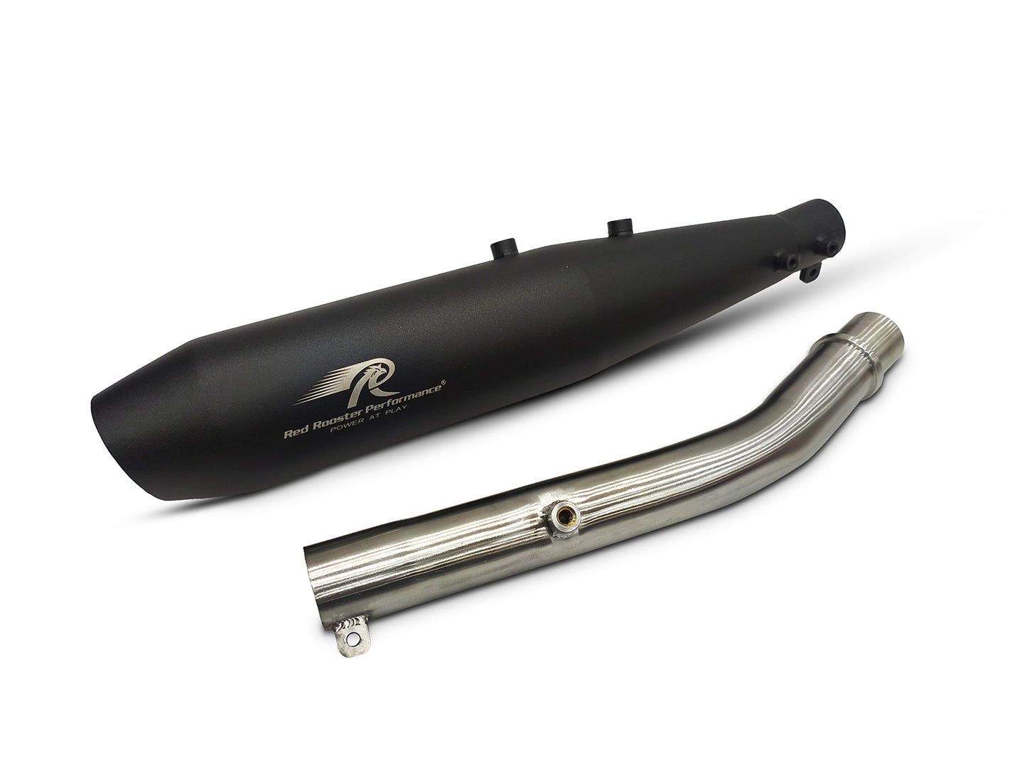 Fit For Royal Enfield Bear 650 Steller X Red Rooster Exhaust Silencer Black