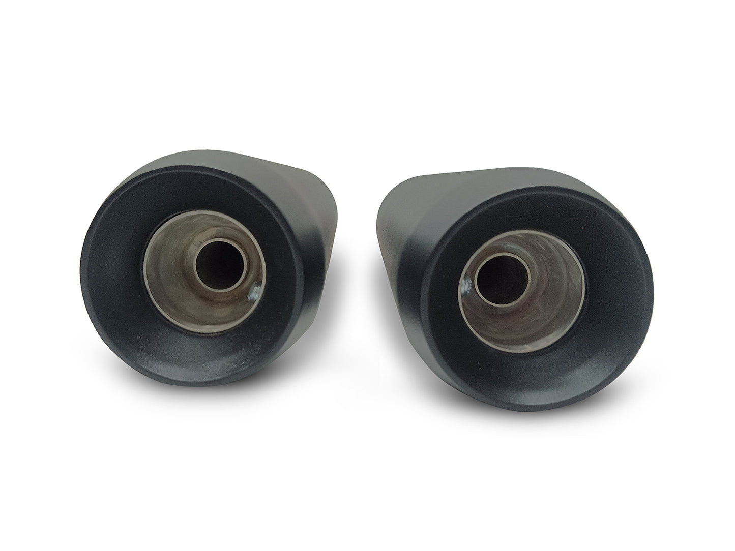 For Royal Enfield Shotgun 650 Silver Stallion Exhaust Silencer Pair, Black
