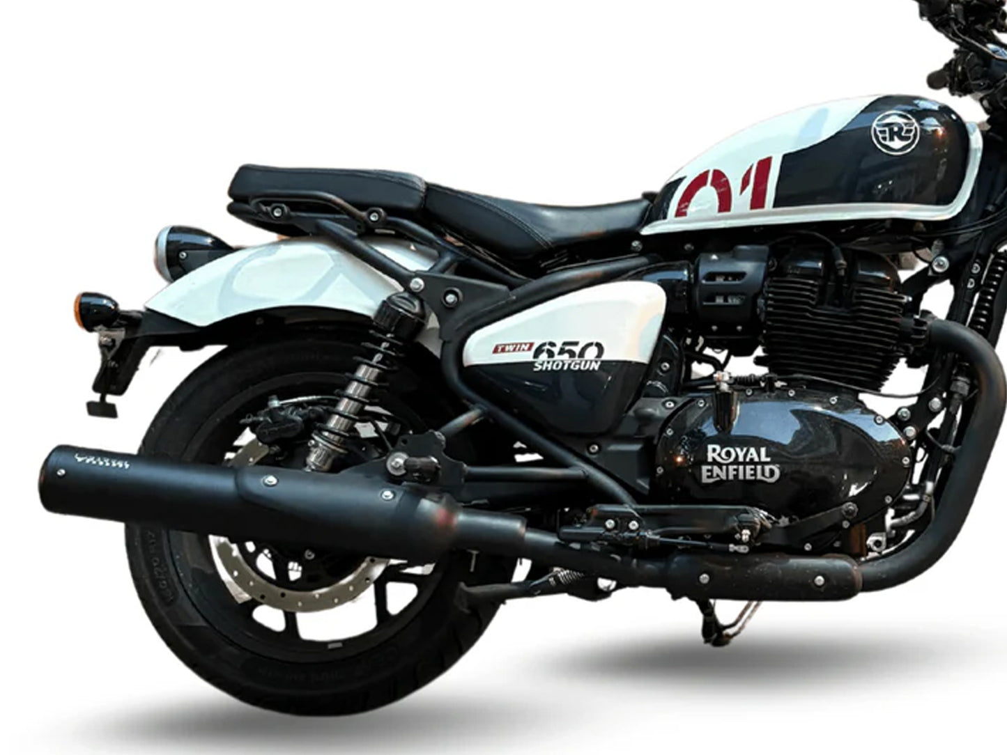 For Royal Enfield Shotgun 650 BASS MASTER Exhaust Silencer Black