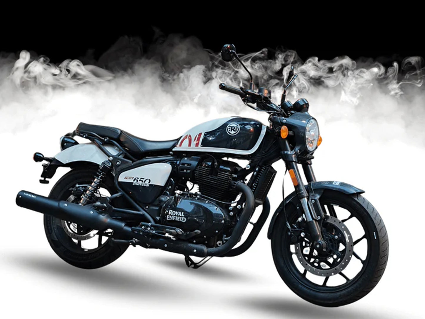 For Royal Enfield Shotgun 650 BASS MASTER Exhaust Silencer Black