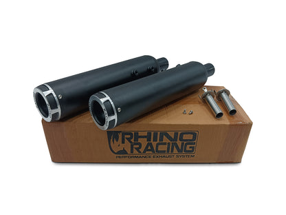 For Royal Enfield Shotgun 650 Rhino Racing V2 Exhaust Silencer Black