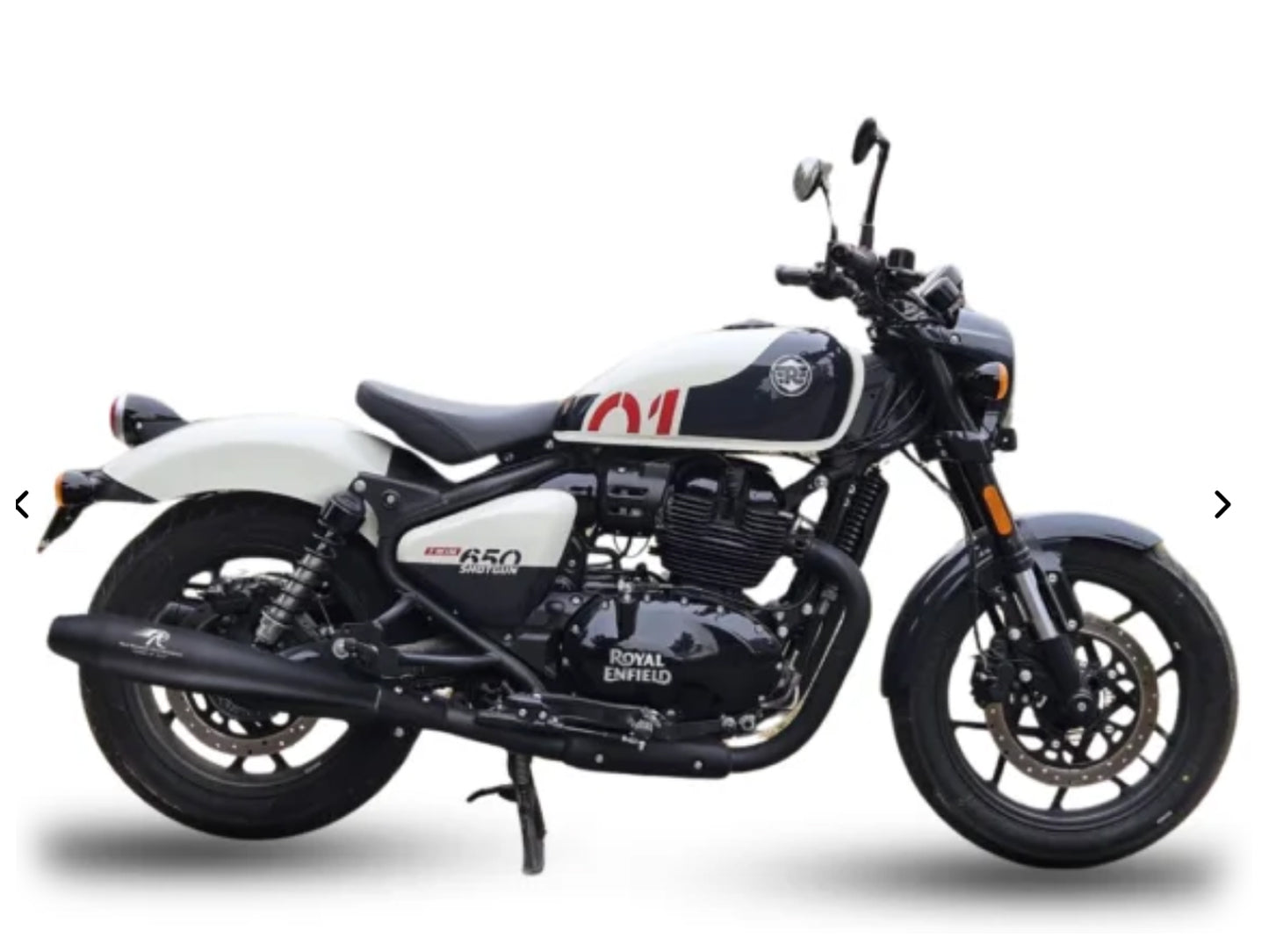 For Royal Enfield Shotgun 650 Red Rooster Steller Exhaust Silencer Black