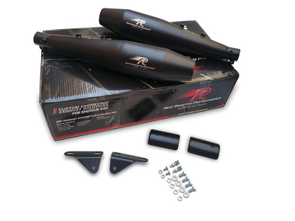 For Royal Enfield Shotgun 650 Red Rooster Steller Exhaust Silencer Black