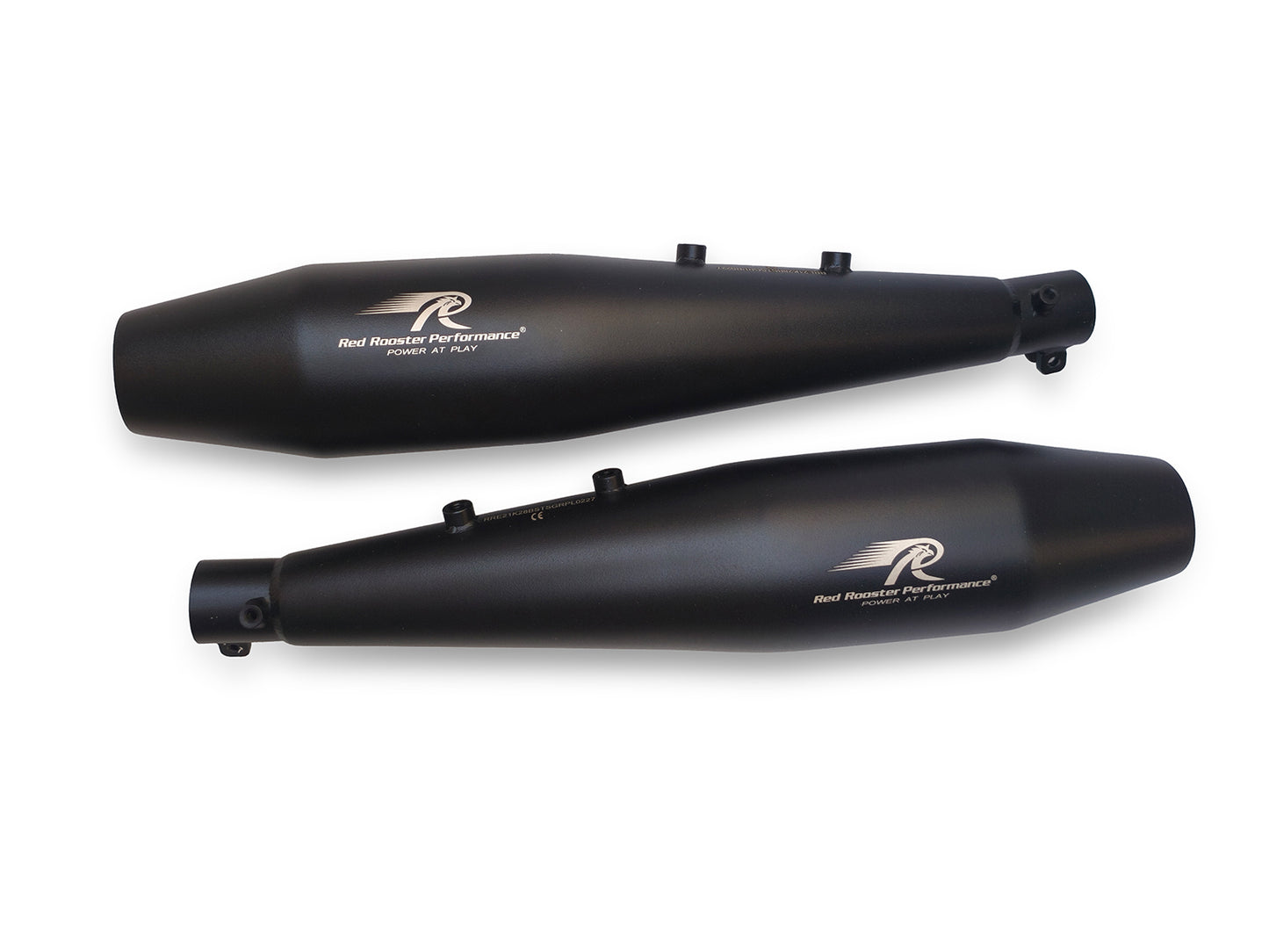For Royal Enfield Shotgun 650 Red Rooster Steller Exhaust Silencer Black