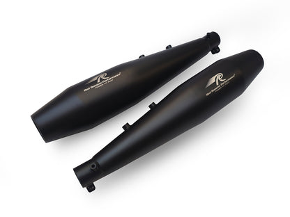 For Royal Enfield Shotgun 650 Red Rooster Steller Exhaust Silencer Black
