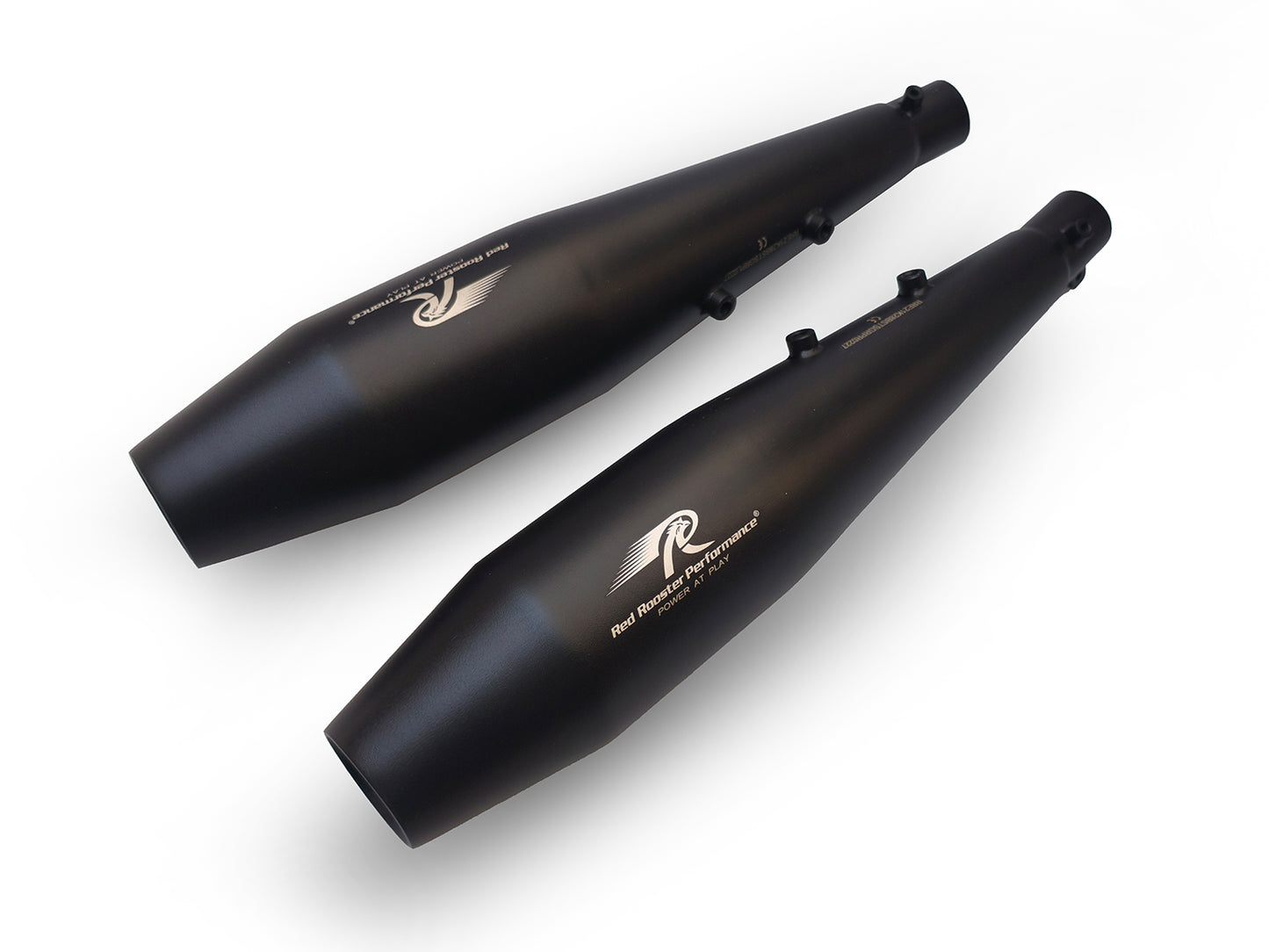 For Royal Enfield Shotgun 650 Red Rooster Steller Exhaust Silencer Black