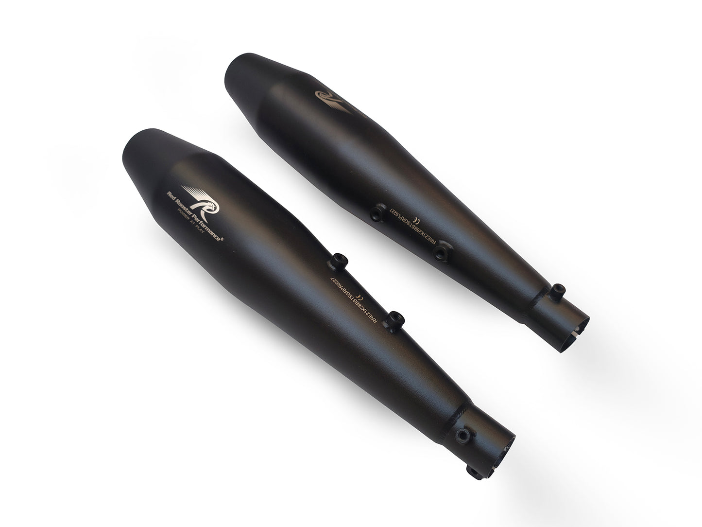 For Royal Enfield Shotgun 650 Red Rooster Steller Exhaust Silencer Black