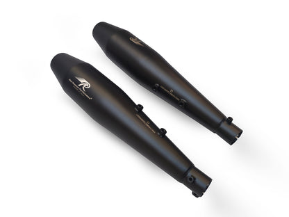 For Royal Enfield Shotgun 650 Red Rooster Steller Exhaust Silencer Black