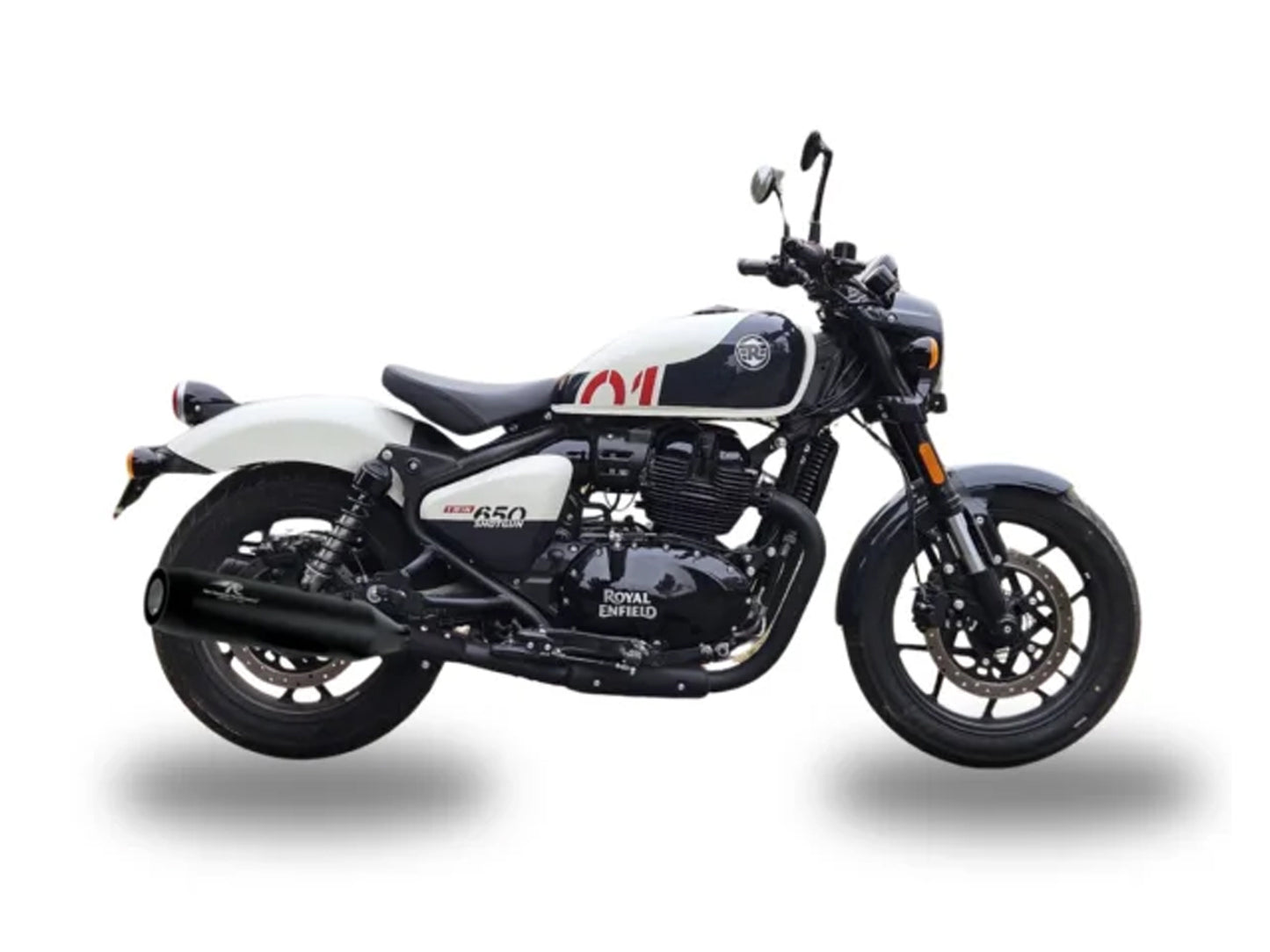 For Royal Enfield Shotgun 650 Red Rooster Astral Black Exhaust Silencer