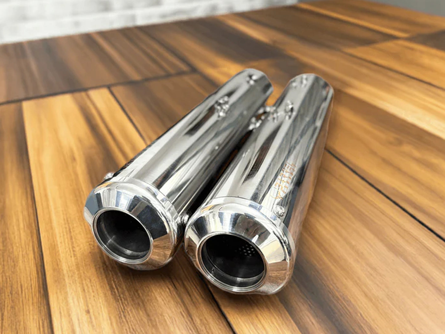 For Royal Enfield Super Meteor 650 BASS MASTER Exhaust Silencer Silver