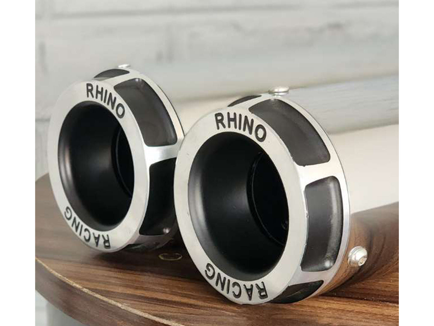 For Royal Enfield Super Meteor 650 Rhino Racing V2 Exhaust Silencer Polished