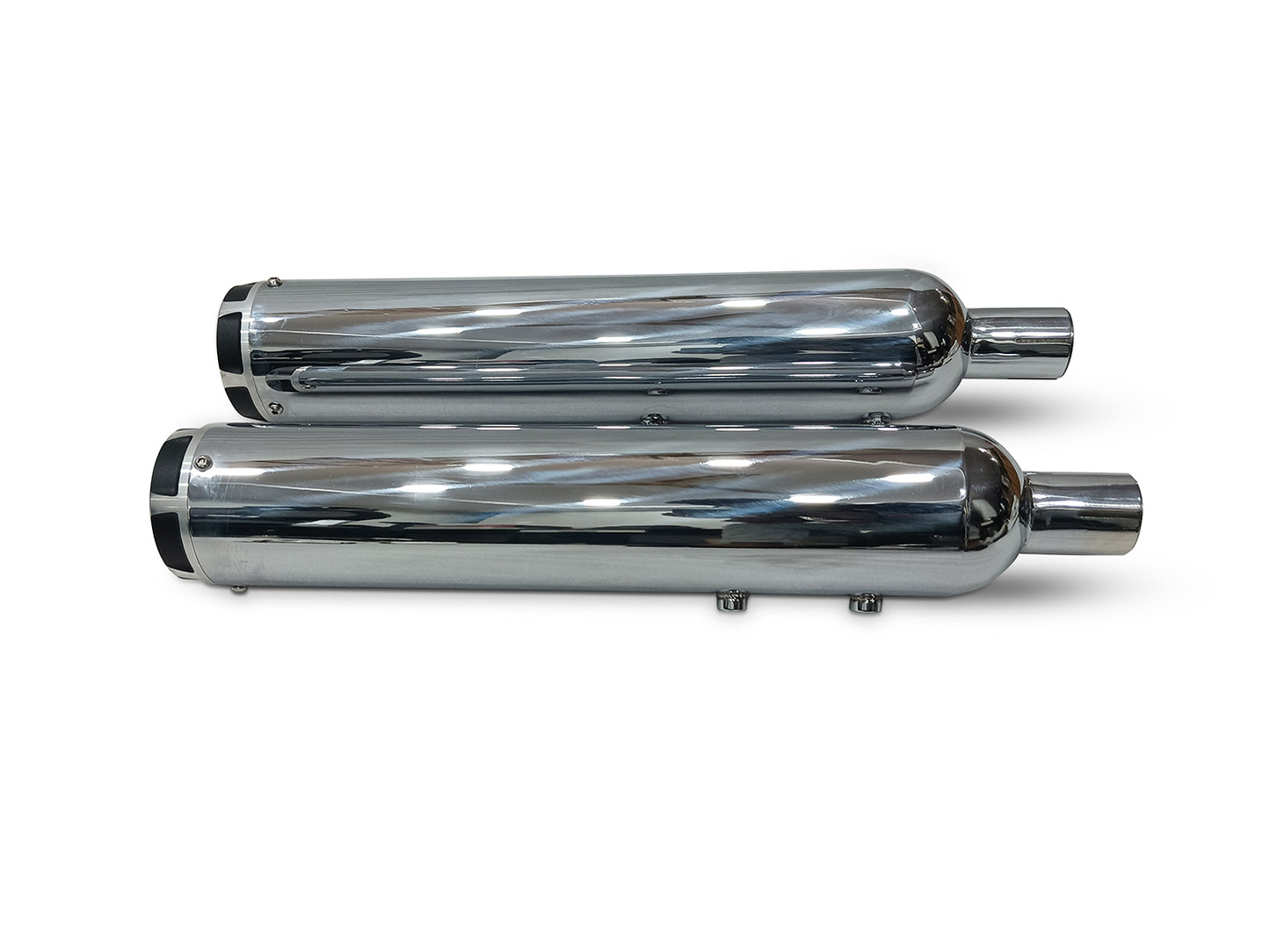 For Royal Enfield Super Meteor 650 Rhino Racing V2 Exhaust Silencer Polished