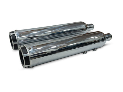 For Royal Enfield Super Meteor 650 Rhino Racing V2 Exhaust Silencer Polished