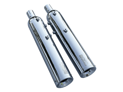 For Royal Enfield Super Meteor 650 Rhino Racing V1 Exhaust Silencer Polished