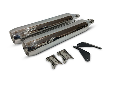 For Royal Enfield Super Meteor 650 Silver Stallion Exhaust Silencer Polished