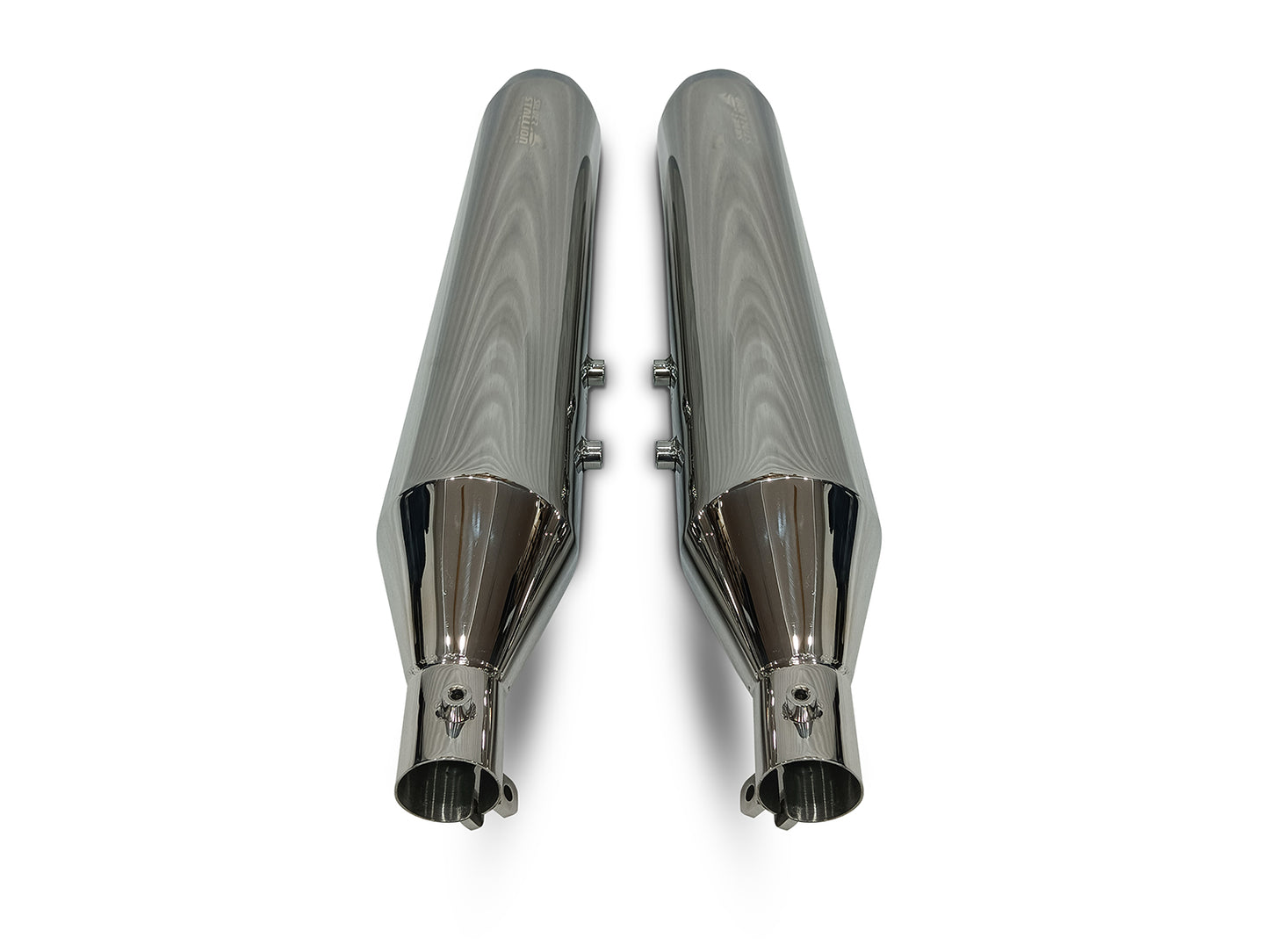 For Royal Enfield Super Meteor 650 Silver Stallion Exhaust Silencer Polished