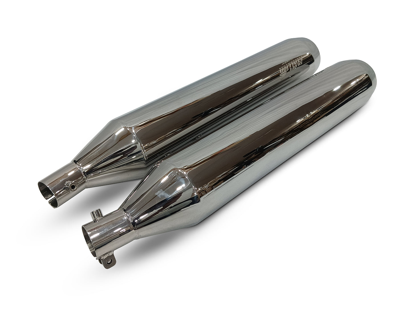 For Royal Enfield Super Meteor 650 Silver Stallion Exhaust Silencer Polished