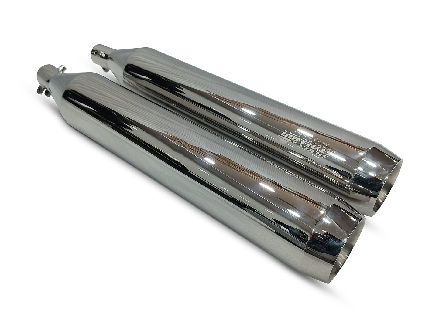 For Royal Enfield Super Meteor 650 Silver Stallion Exhaust Silencer Polished