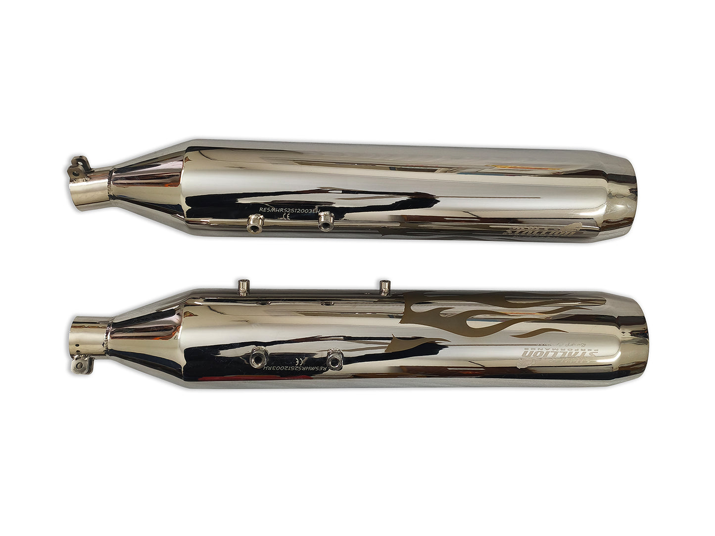 For Royal Enfield Super Meteor 650 Silver Stallion Silencer And Bend Pipe Polish