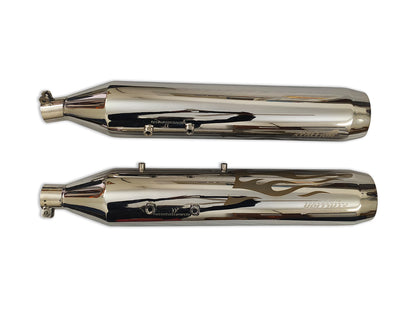 For Royal Enfield Super Meteor 650 Silver Stallion Silencer And Bend Pipe Polish