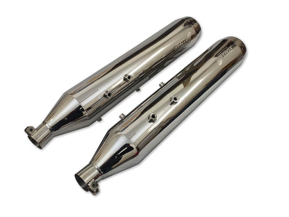 For Royal Enfield Super Meteor 650 Silver Stallion Silencer And Bend Pipe Polish