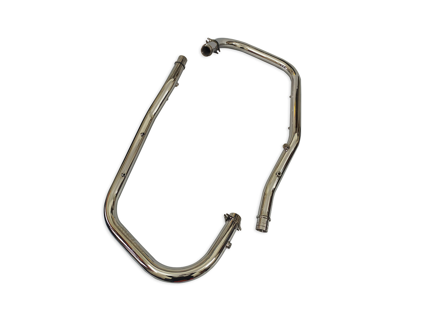 For Royal Enfield Super Meteor 650 Silver Stallion Silencer And Bend Pipe Polish