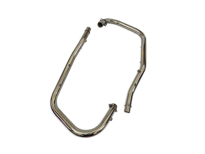 For Royal Enfield Super Meteor 650 Silver Stallion Silencer And Bend Pipe Polish