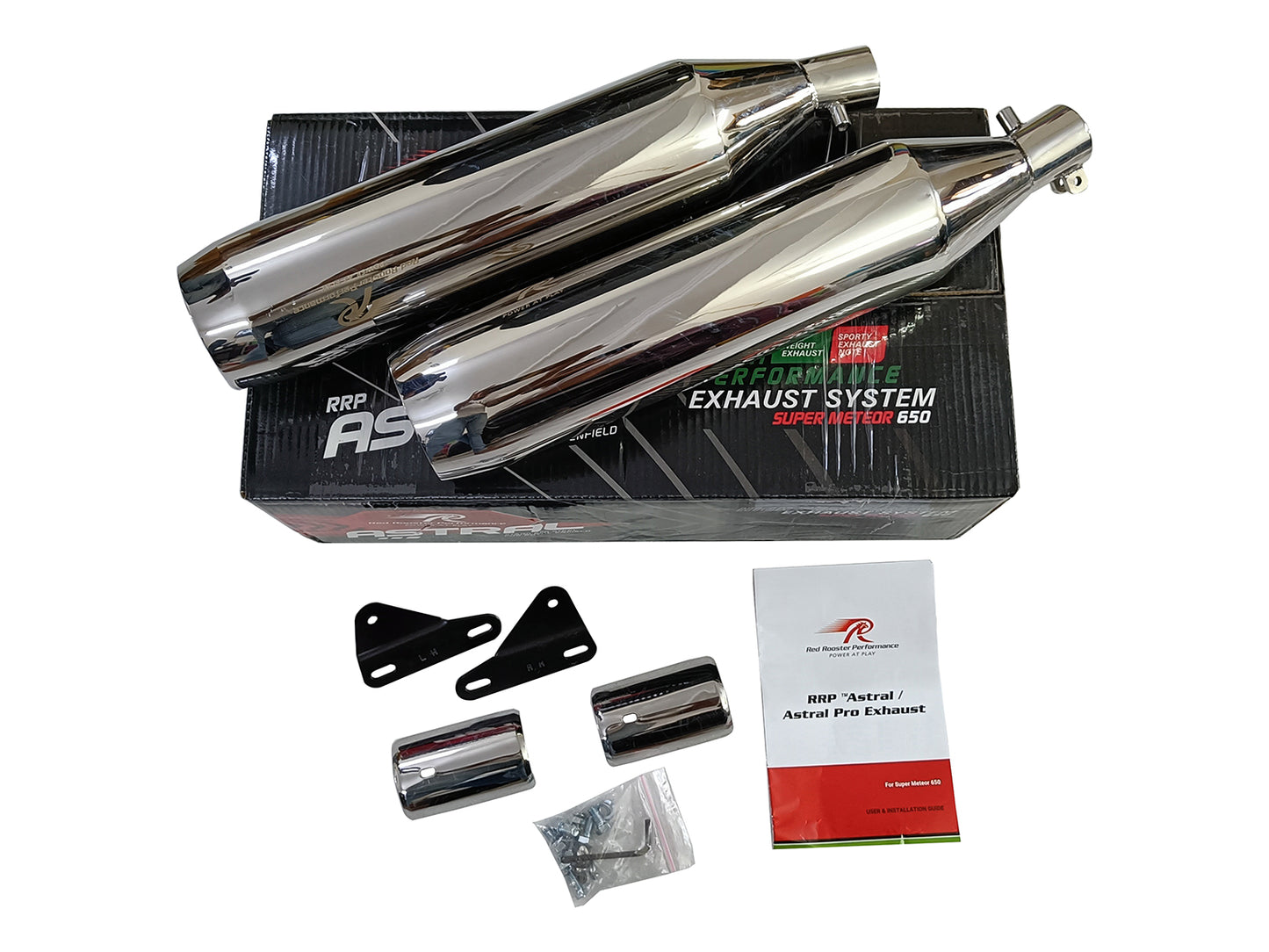 For Royal Enfield Super Meteor 650 R R Astral Silencer With Header Pipe Polish