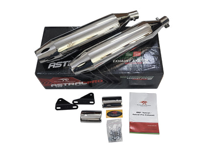 For Royal Enfield Super Meteor 650 R R Astral Pro Silencer & Header Pipe Polish