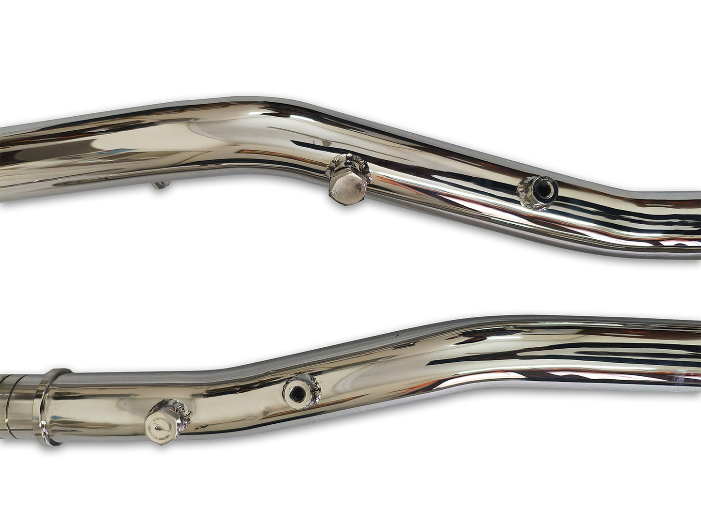 For Royal Enfield Super Meteor 650 Silver Stallion Header Bend Pipe Polish