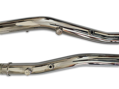 For Royal Enfield Super Meteor 650 Silver Stallion Header Bend Pipe Polish