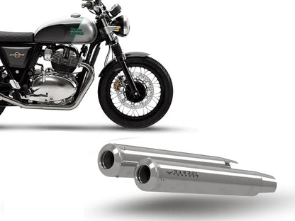 For Royal Enfield GT & Interceptor 650 BASS MASTER Exhaust Silencer Polish