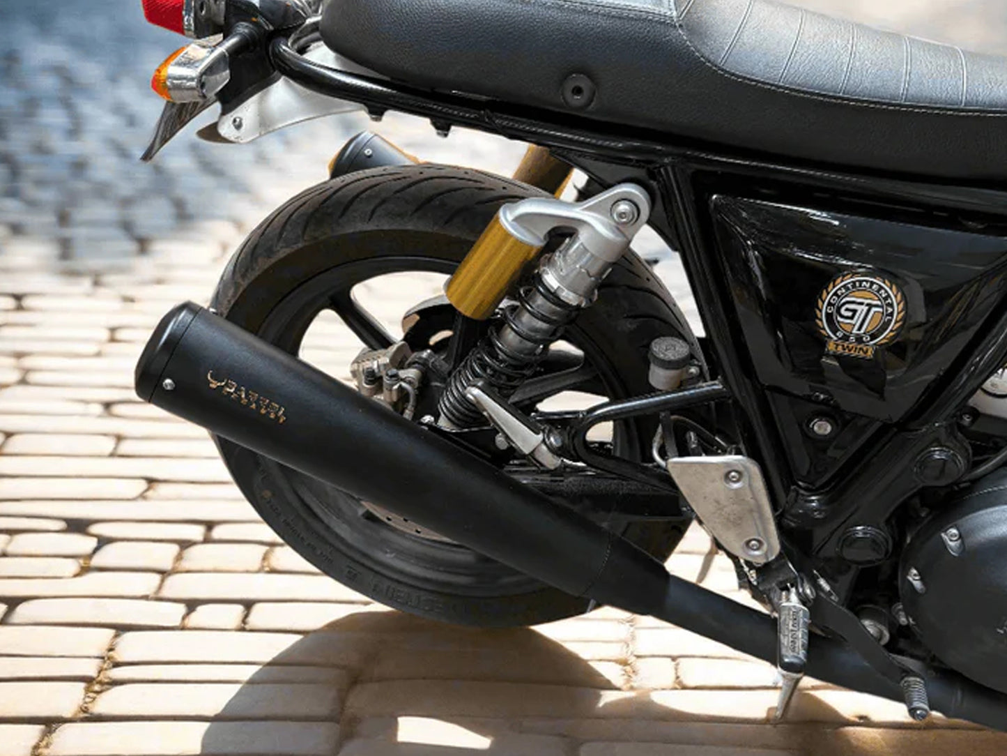 For Royal Enfield GT & Interceptor 650 BASS MASTER Exhaust Silencer Black