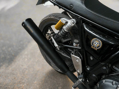 For Royal Enfield GT & Interceptor 650 BASS MASTER Exhaust Silencer Black