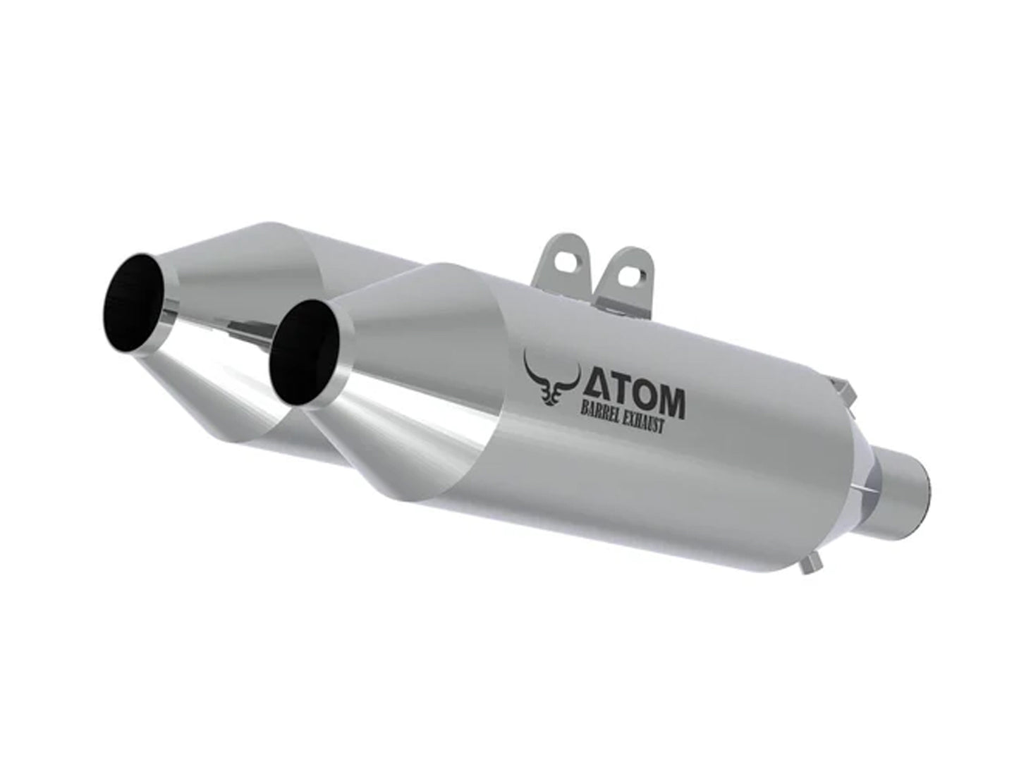 For Royal Enfield GT & Interceptor 650 Atom 2.0 Exhaust Silencer Silver