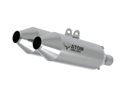 For Royal Enfield GT & Interceptor 650 Atom 2.0 Exhaust Silencer Silver